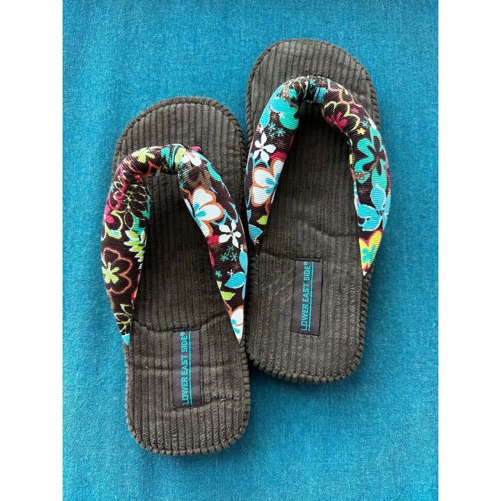 Lower East Side Corduroy Thong Slippers US8 NWT